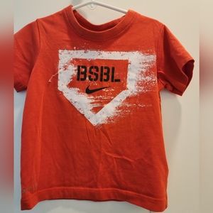 5t Nike orange baseball t-shirt Spring Fall Ball Summer Easter‎